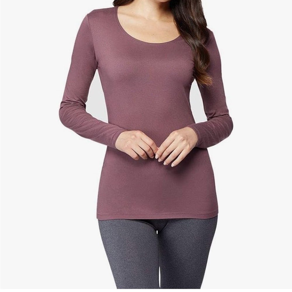 32 Degrees Heat Women's Long Sleeve Top - Mauve berry